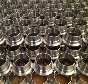 Stainless Steel Exhaust weld flange in process      